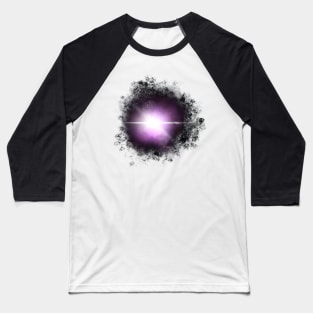 Purple Space Flare Galaxy Design Baseball T-Shirt